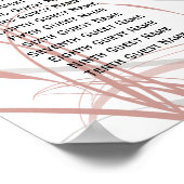 Poster Carte d'accueil Rose et gris doux (Coin)