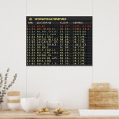 Poster Carte d'aéroport (personnalisable en texte) (Cuisine)