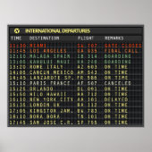 Poster Carte d'aéroport (personnalisable en texte) (Devant)