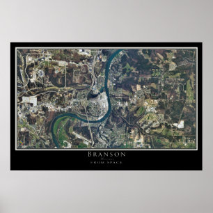 Poster Carte d'affichage satellite Branson Missouri