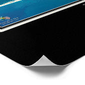 Poster Carte d'affichage satellite de Mobile Bay Alabama (Coin)