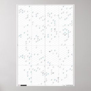 Poster Carte d'affiche du secteur de la tranquillité pour