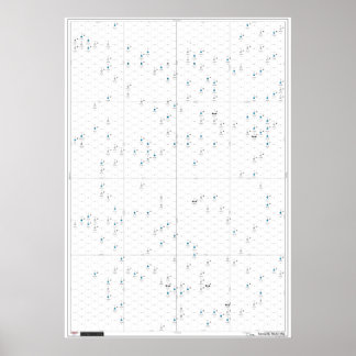 Poster Carte d'affiche du secteur de la tranquillité pour