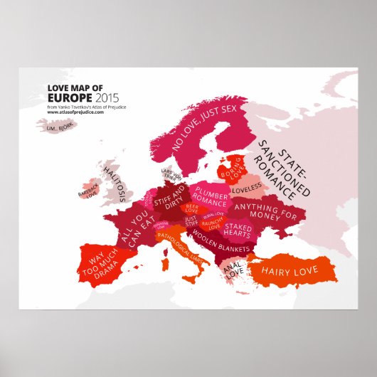 Poster Carte d'amour de l'Europe (Devant)
