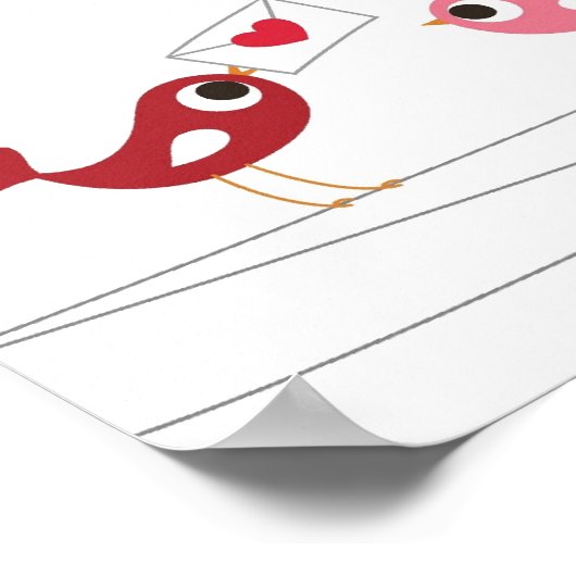 Poster Carte d'amour pour les oiseaux (Coin)