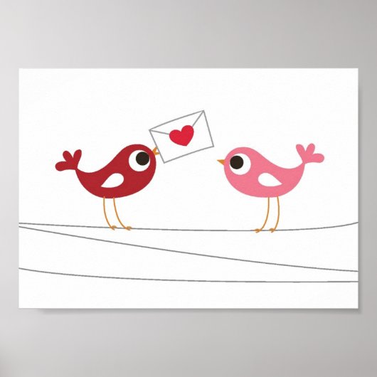 Poster Carte d'amour pour les oiseaux (Devant)