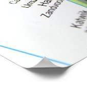 Poster Carte d'Amsterdam, Pays-Bas (Coin)