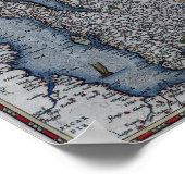 Poster Carte d'Angleterre du XVIe siècle (Coin)