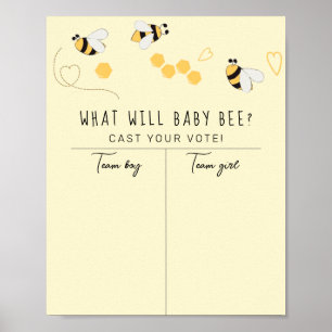 Poster Carte d'anniversaire de jour d'abeille