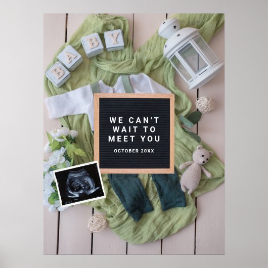 Poster Carte d'annonce de grossesse bébé, Genre (Devant)