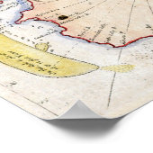 Poster Carte d'Antigua 1721 (Coin)