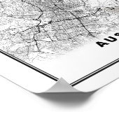 Poster Carte d'Austin (Coin)