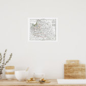 Poster Carte de 1806 - La Pologne (Cuisine)