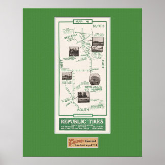 Poster Carte de 1914, Redlands à Perris