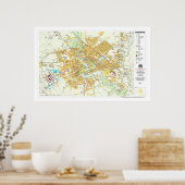 Poster Carte de Bagdad City Iraq - 2003 (Cuisine)