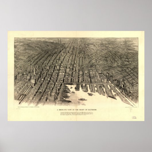 Poster Carte de Baltimore (Devant)