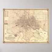 Poster Carte de Baltimore 1851 (Devant)