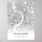 Poster Carte de Bangkok (Devant)