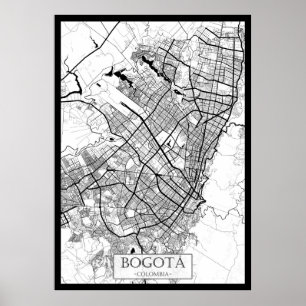 Poster Carte de Bangkok Thaïlande