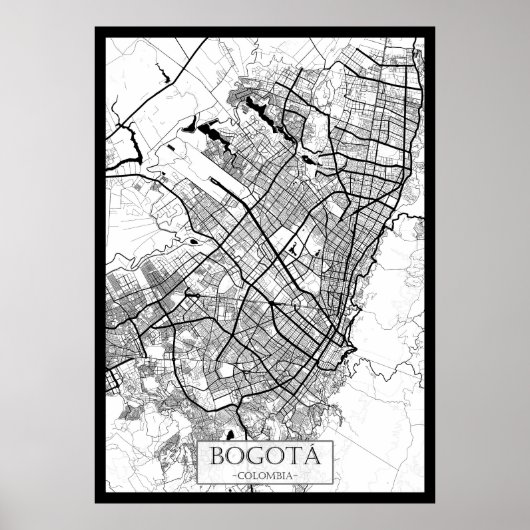 Poster Carte de Bangkok Thaïlande (Devant)