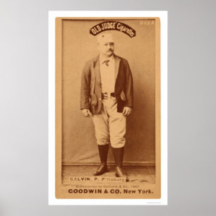 Poster Carte de base-ball de Pud Galvin 1887