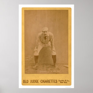 Poster Carte de base-ball de Roger Connor 1889
