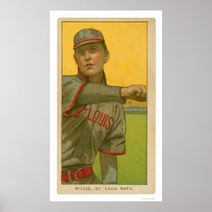 Poster Carte de base-ball de Vic Willis 1911