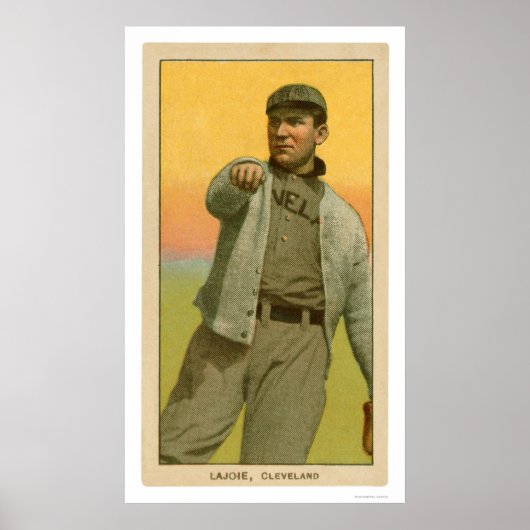Poster Carte de baseball Nap Lajoie 1909 (Devant)