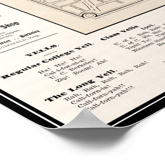 Poster Carte de Berkeley 1898 (Coin)