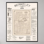 Poster Carte de Berkeley 1898 (Devant)