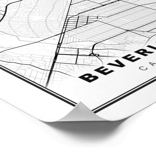 Poster Carte de Beverly Hills (Coin)