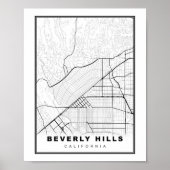 Poster Carte de Beverly Hills (Devant)