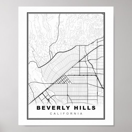 Poster Carte de Beverly Hills (Devant)