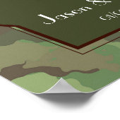 Poster Carte de bienvenue du mariage mariage de l'Armée (Coin)