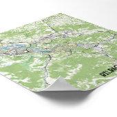 Poster Carte de Bilbao Espagne (Coin)
