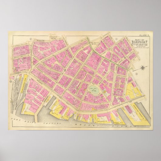Poster Carte de Boston 12 (Devant)