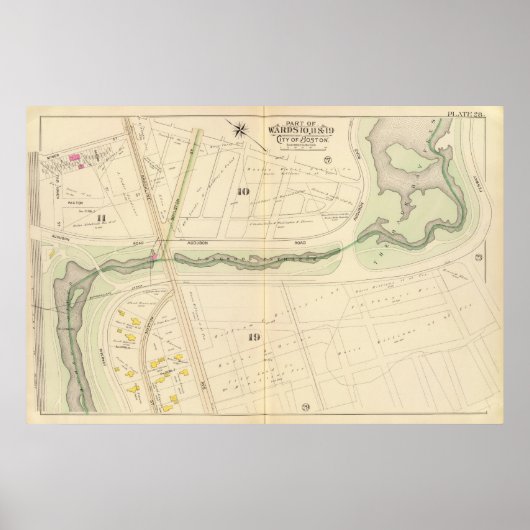 Poster Carte de Boston 2 (Devant)