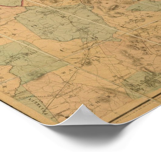 Poster Carte De Boston 2 (Coin)