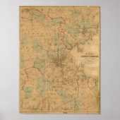 Poster Carte De Boston 2 (Devant)