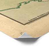 Poster Carte de Boston, dessinée par l'armée britannique, (Coin)