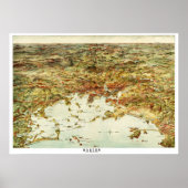Poster Carte de Boston et des villes environnantes en 190 (Devant)