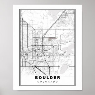 Poster Carte de Boulder