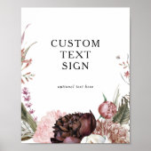 Poster Carte de Bourgogne Bohème Fleurs et Cadeaux Enseig (Devant)