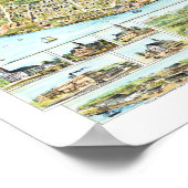 Poster Carte de Bradford Massachusetts en 1892 (Coin)