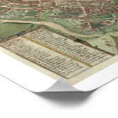 Poster Carte de Bratislava, de Civitates Orbis Terrarum (Coin)