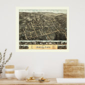 Poster Carte de Bristol, Connecticut de 1878 (Cuisine)