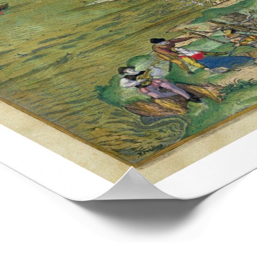 Poster Carte de Cadix, de Civitates Orbis Terrarum par G (Coin)