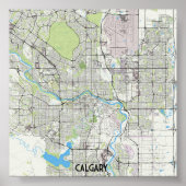 Poster Carte de Calgary (Devant)