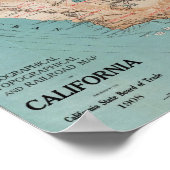 Poster Carte de Californie (Coin)