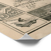 Poster Carte de Californie 1876 (Coin)